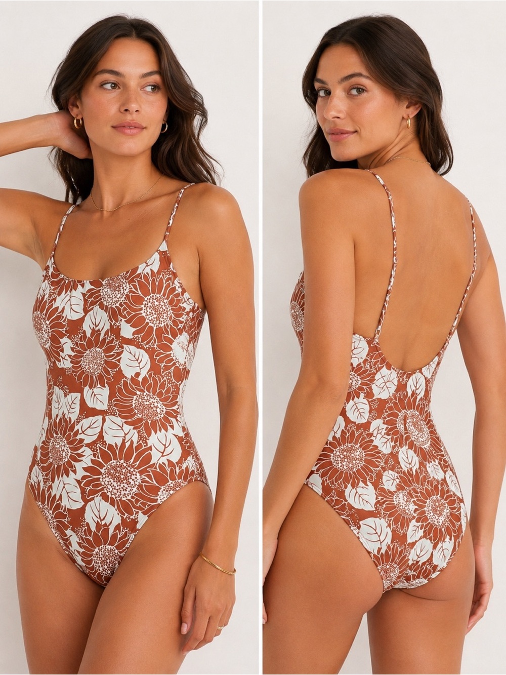 Madewell Second Wave Sunflower Season One Piece Swimsuit Floral Size Small